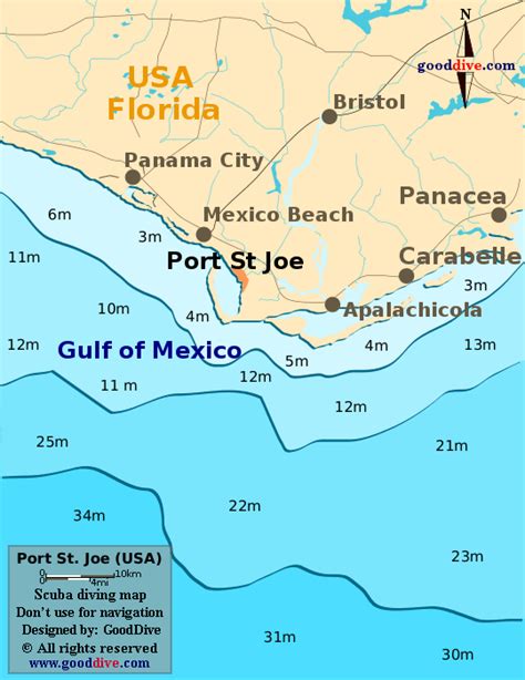 Port St. Joe Map - GoodDive.com