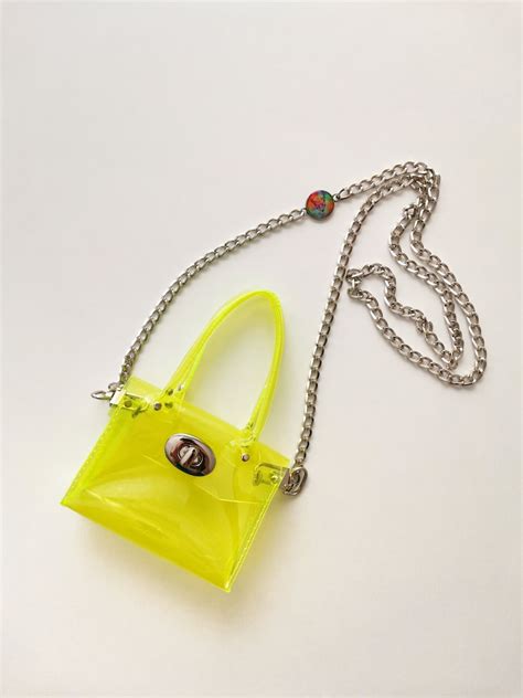 Little Bag Neon Yellow Small Bag Street Style 90s 00s Etsy
