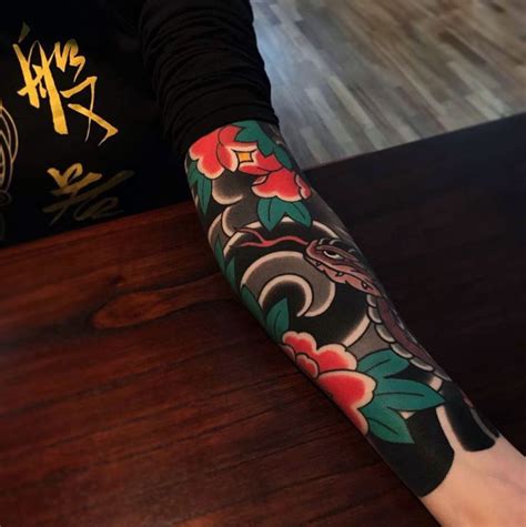 Ian Det On Instagram “healed Freehand Sleeve 🐍 Boroa Tattoo” Japanese Sleeve Tattoos