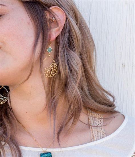 Turquoise Chandelier Earrings Dangle Earrings Statement Etsy Gems