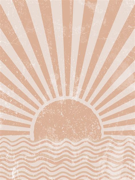 Aesthetic Minimalist Sun Wallpaper