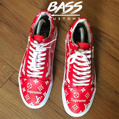 Leaked photos of a louis vuitton x supreme range has got hypebeasts and fashionistas excited. Supreme x Louis Vuitton x Adidas NMD R1 'Triple Red'