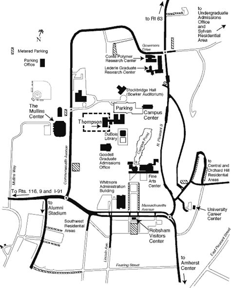 Umass Amherst Campus Map United States Map