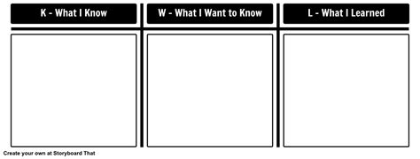 Kwl Chart Template Graphic Organizer And Templates
