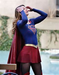 Melissa Benoist On Supergirl Set Gotceleb