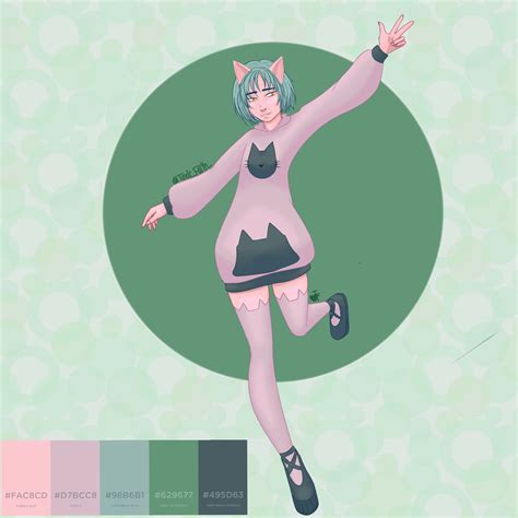 Pastel Cat Girl Ibispaint