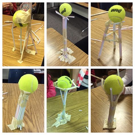 Tt table tennis trick, use household material to clean all your balls. Straw Tower Tennis Ball Challenge | Engineering design ...