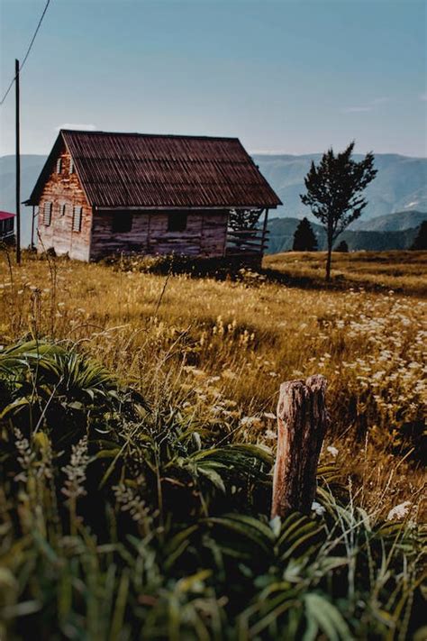 Lonely Aged Wooden House In Peaceful Countryside · Free Stock Photo