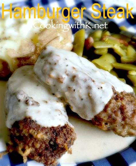 Simple and flavorful salisbury steak. Hamburger Steak With Creamy Gravy {Grandmother's Recipe}