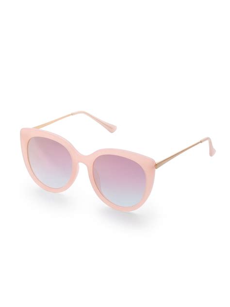 shop pink lens cat eye sunglasses online shein offers pink lens cat eye sunglasses and more to