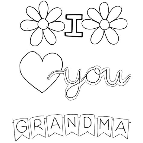 Grandma Mothers Day Coloring Pages Free To Print