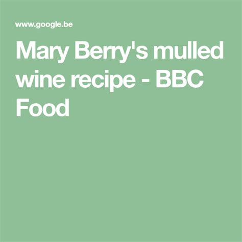 Mulled Wine Recipe Recept