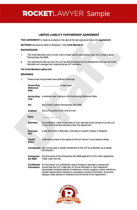 The term of this agreement shall be for a period of ____ years, unless the partners mutually agree in writing to a shorter period. LLP Agreement - Create a Limited Liability Partnership Agreement Online
