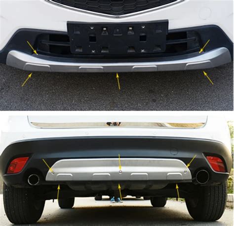 2pcs Front Rear Bumper Protector Guard Skid Plate For Mazda Cx 5 Cx5