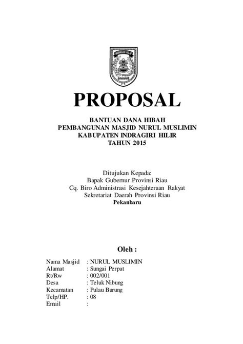 PROPOSAL MASJID NURUL MUHAJIRIN