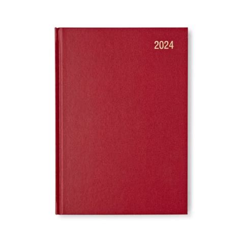 Evelay 2024 A4 Page Day Diary With Hardback For School Office Planning