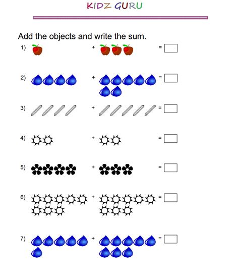 Addition With Objects Worksheet
