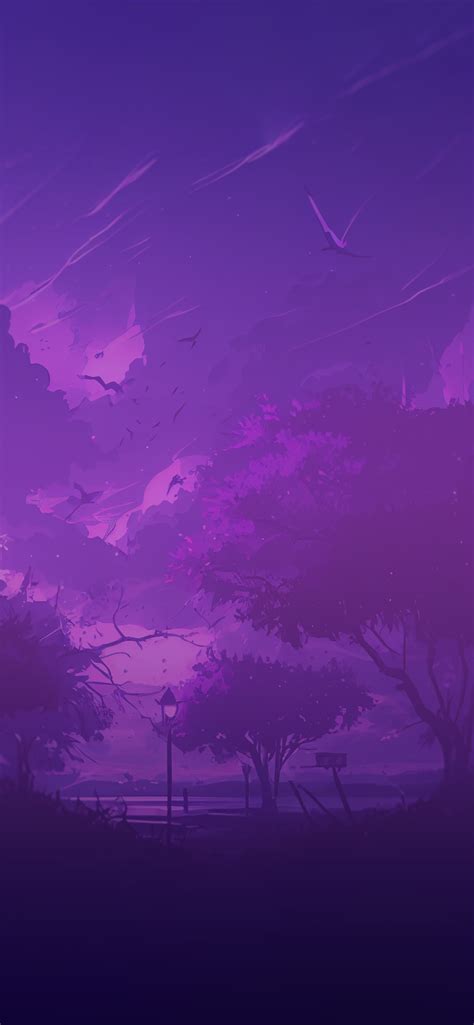 Purple Aesthetic Anime Background Wallpapers Purple Wallpaper