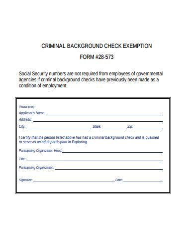 11 Criminal Background Check Form Templates In Pdf Doc