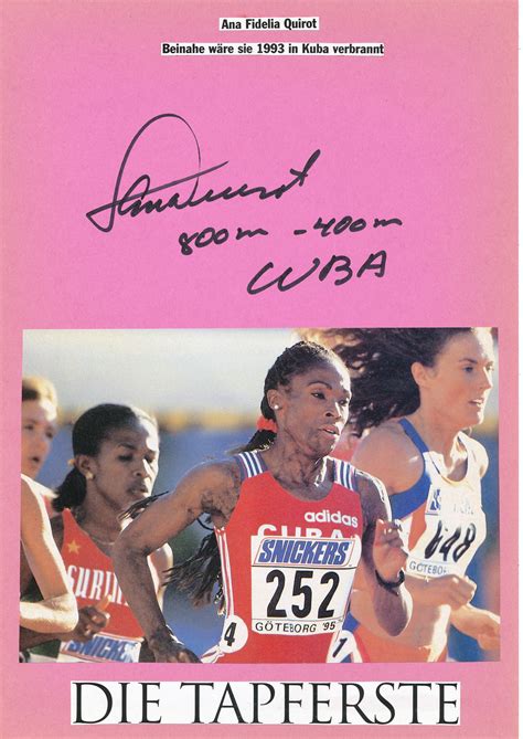 Kelocks Autogramme Ana Fidelia Quirot Kuba Leichtathletik Autogramm