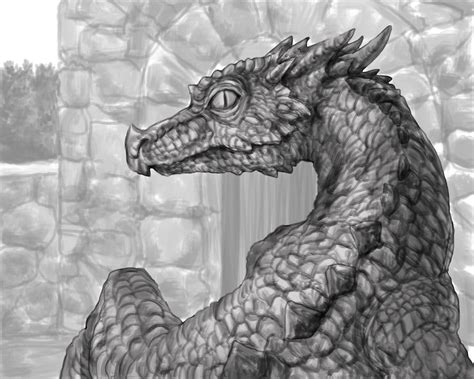 Bandw Dragon Art Of Chris Scalf