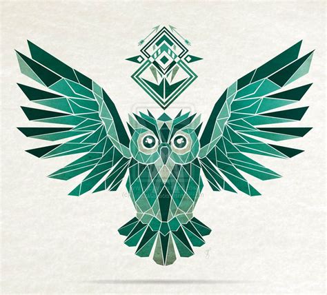 Monochromatic Owl By Manou56 More Geometric Owl Tattoo Geometric