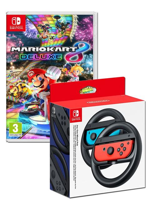 Nintendo switch games mario kart 8 deluxe and 2. Joy Controller - Wheel Pair + Mario Kart 8 Deluxe on ...