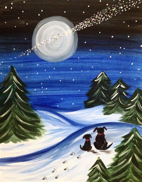 Resultado De Imagen De Easy Winter Scenes To Paint Night Painting