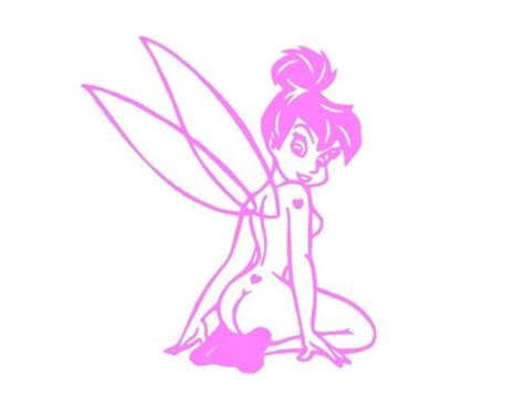 naughty sexy tinkerbell vinyl decal sticker window glass car truck nude funny ebay