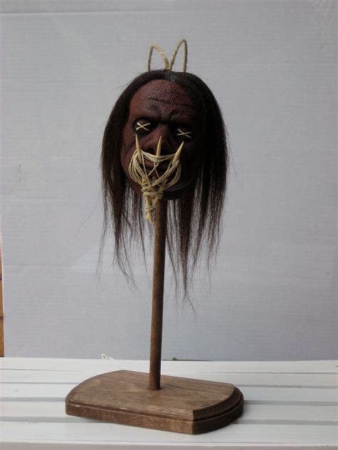 Shrunken Head Replica Etsy Shrunken Head Scary Paintings Scary Dolls