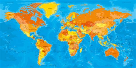 Carte du Monde Tableau - Mappemonde Tableau | Original Map