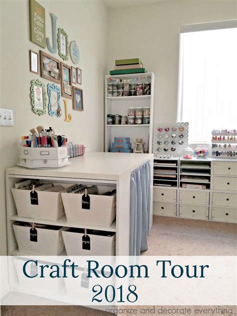 It was my first room reveal for this house. Craft Room Tour 2018 - Organize and Decorate Everything