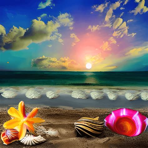 Mystical Fantasy Beach Sunset Graphic · Creative Fabrica