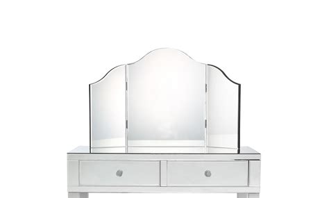 Mokella Tri Fold Tabletop Vanity Mirror Frameless Modern And