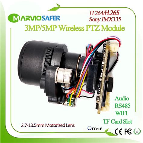 H265 3mp5mp Starlight Wireless Wifi Ip Ptz Camera Module 27 135mm