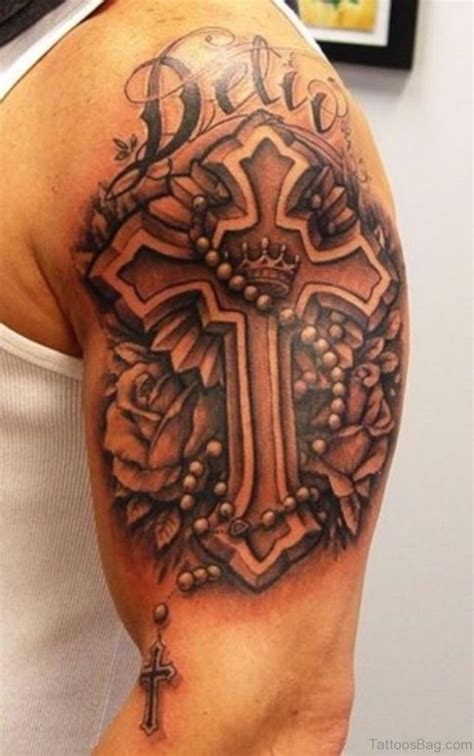 35 roses cross tattoos ranked in order of popularity and relevancy. 34 Creative Cross Tattoo Designs On Shoulder