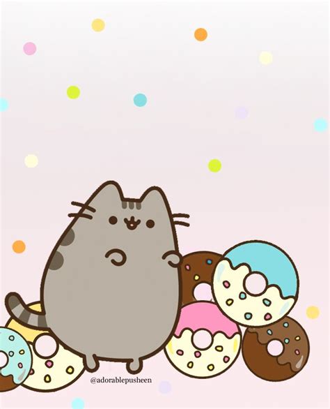 A Donut Fan Pusheen Birthday Cat Birthday Pusheen Cute Hello Kitty