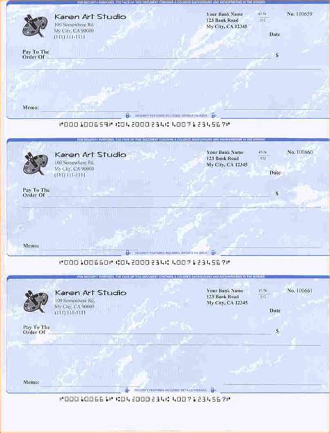 5 Blank Payroll Check Paper Secure Paystub Printable With Blank