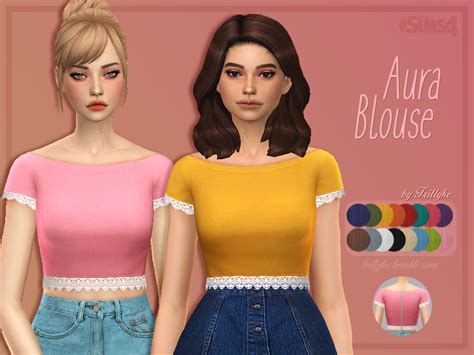 Sims 4 Maxis Match Finds — Trillyke Aura Blouse A Pretty Crop Top With
