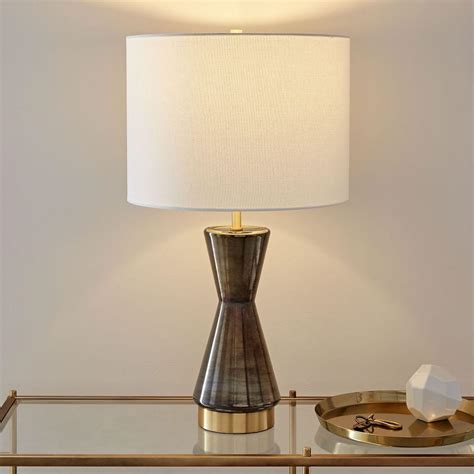 Buy glass table lamps and get the best deals at the lowest prices on ebay! Metalized Glass Table Lamp + USB - Large (Grey) | west elm UK