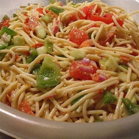 Cold Spaghetti Salad Recipe Pepperoni Salts And Le