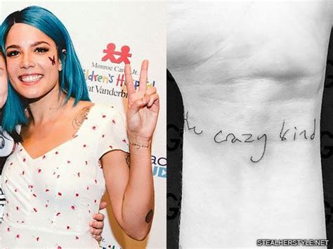 The tiny tattoo is located in front of her left ear. Halsey's 29 Tattoos & Meanings | Steal Her Style