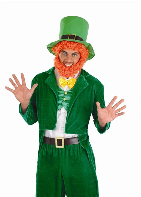 Mens Leprechaun Costume For St Patricks Ireland Fancy Dress Adults Male