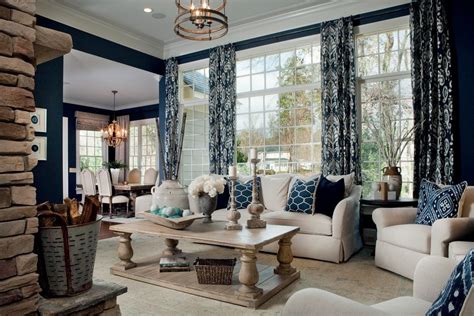 35 Elegant Navy Blue Living Room Decor