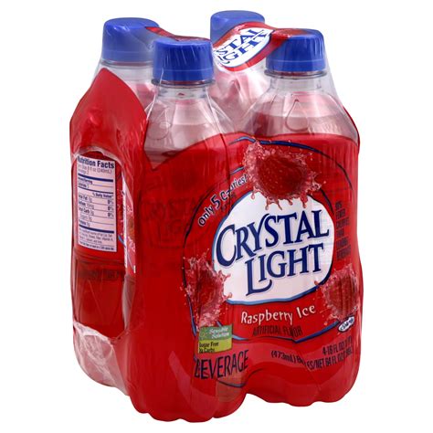 Crystal Light Beverage Raspberry Ice 4 16 Fl Oz 473 Ml Bottles