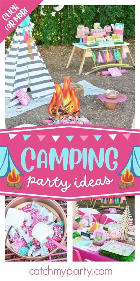 Backyard Camping Birthday Party Camping Theme Birthday Party Glamping