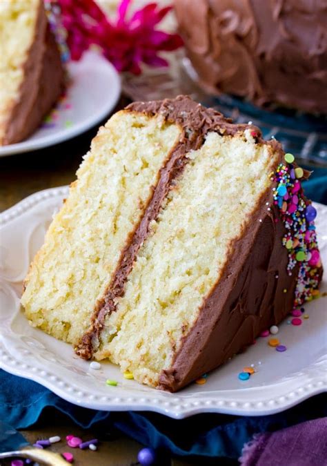 To make 2 layered cake, you can just double the recipe and bake them in 2. vanilla cake recipe with oil instead of butter