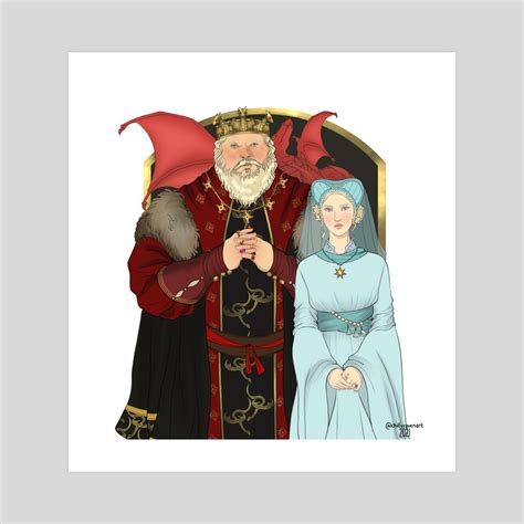 Targaryen Monarchs Aegon Iv And Naerys An Art Print By Chillyravenart