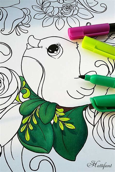 Download and print free bird and flowers coloring pages. Hattifant's Bird & Flowers Coloring Page - Hattifant