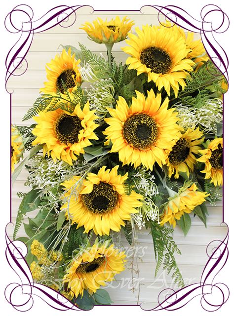 Sunflower Arbor / Arch Floral Decoration | Artificial Bridal Bouquets & Packages - Flowers For ...